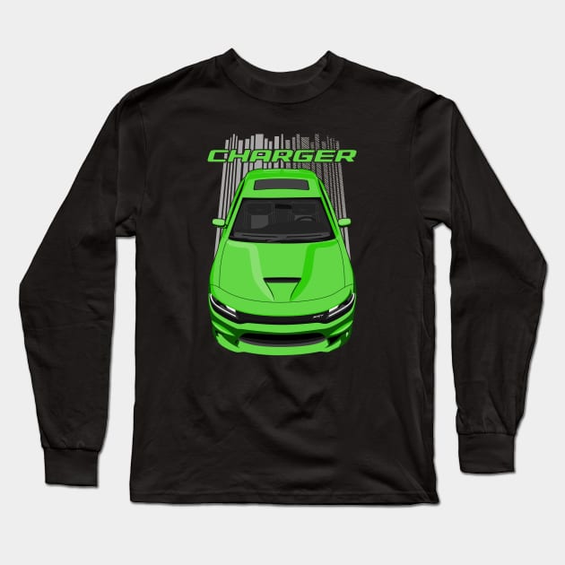 Charger - Green Long Sleeve T-Shirt by V8social